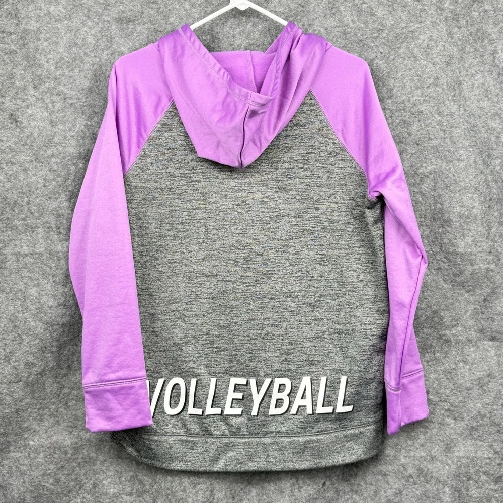 Girls Justice Volleyball Graphic Hoodie Gray & Purple Size‎ 18 Polyester